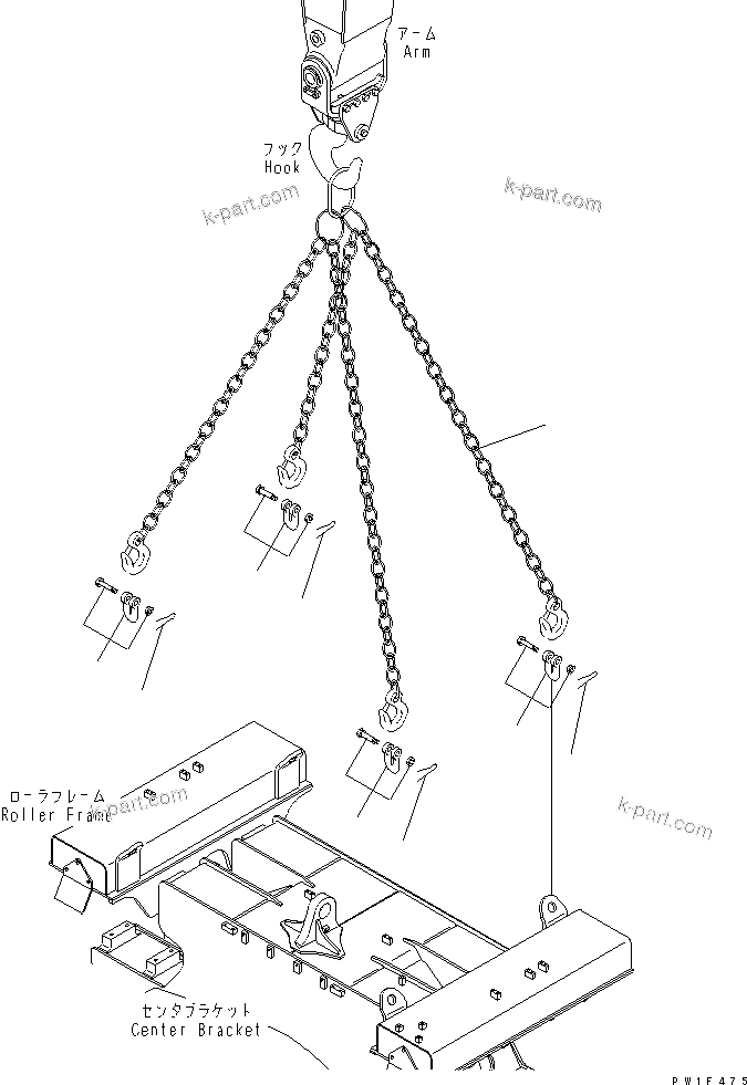 Komatsu parts book diagram for PC400LC-6Z S/N 30001-UP (Pipe Looper Spec.): PIPE LOOPER PIPING (LIFTING PARTS)(#32670-)