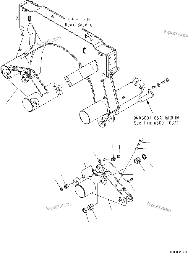 Komatsu parts book diagram for PC400LC-6Z S/N 30001-UP (Pipe Looper Spec.): PIPE ADAPTER (1020) (REAR ARM)(#32933-)