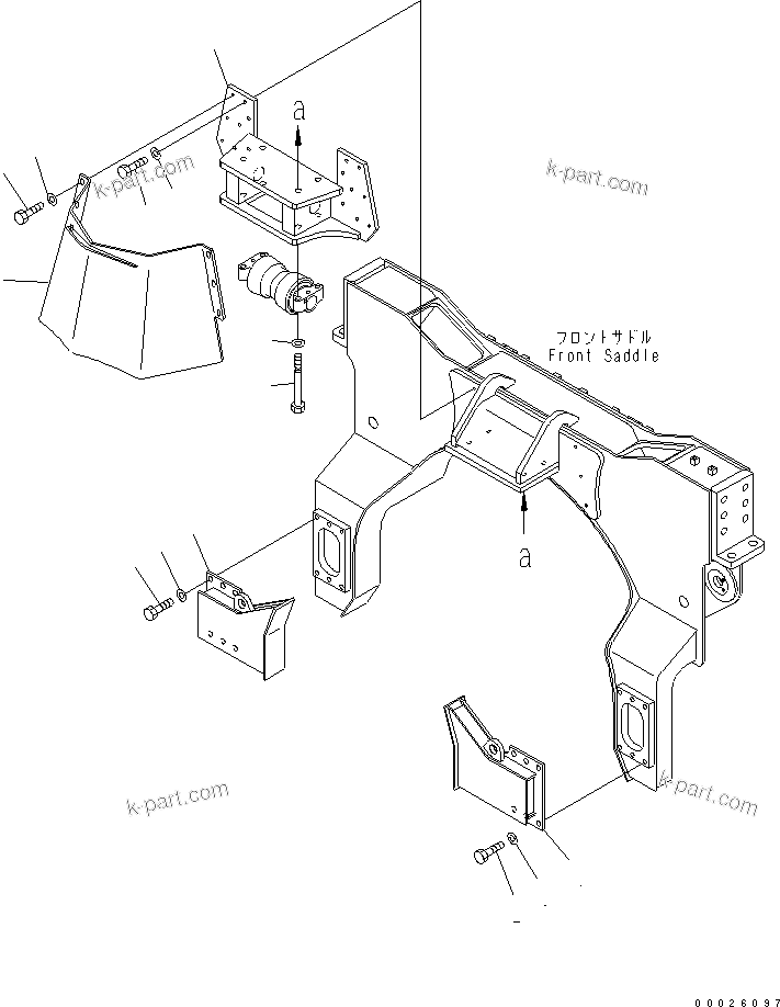 Komatsu parts book diagram for PC400LC-6Z S/N 30001-UP (Pipe Looper Spec.): PIPE ADAPTER (1020) (FRONT BRACKET AND COVER)(#32933-)