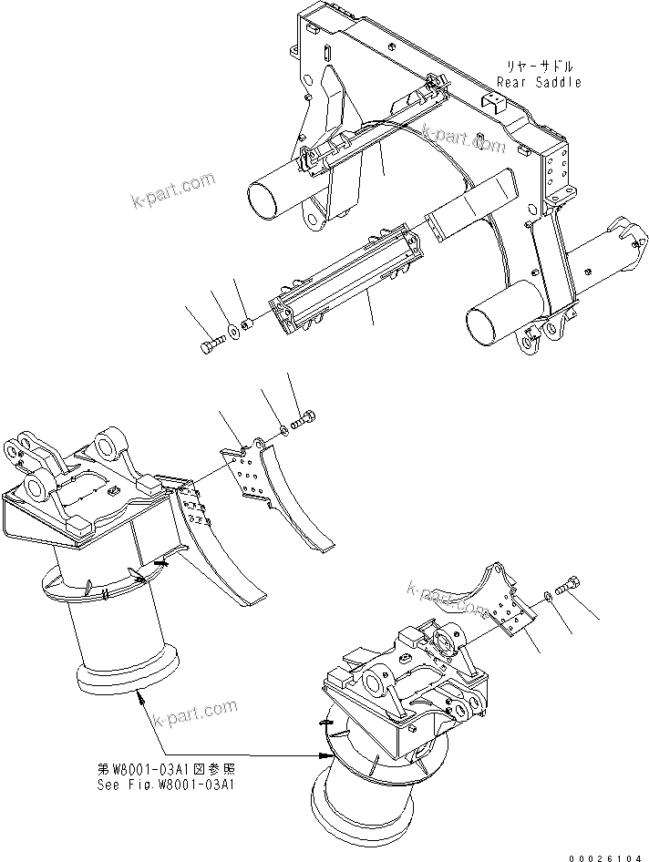 Komatsu parts book diagram for PC400LC-6Z S/N 30001-UP (Pipe Looper Spec.): PIPE ADAPTER (1220) (REAR BURACKET AND STOPPER)(#32933-)