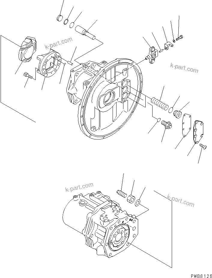 Komatsu parts book diagram for PC400LC-6Z S/N 30001-UP (Pipe Looper Spec.): MAIN PUMP (4/10)(#32001-)