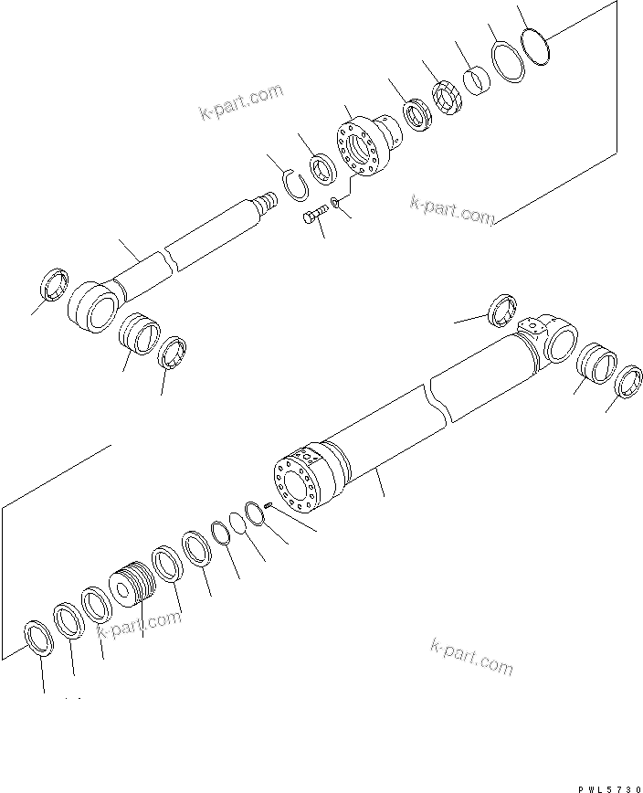 Komatsu parts book diagram for PC400LC-6Z S/N 30001-UP (Pipe Looper Spec.): PIPE LOOPER CYLINDER (CUTTER)(#32933-)