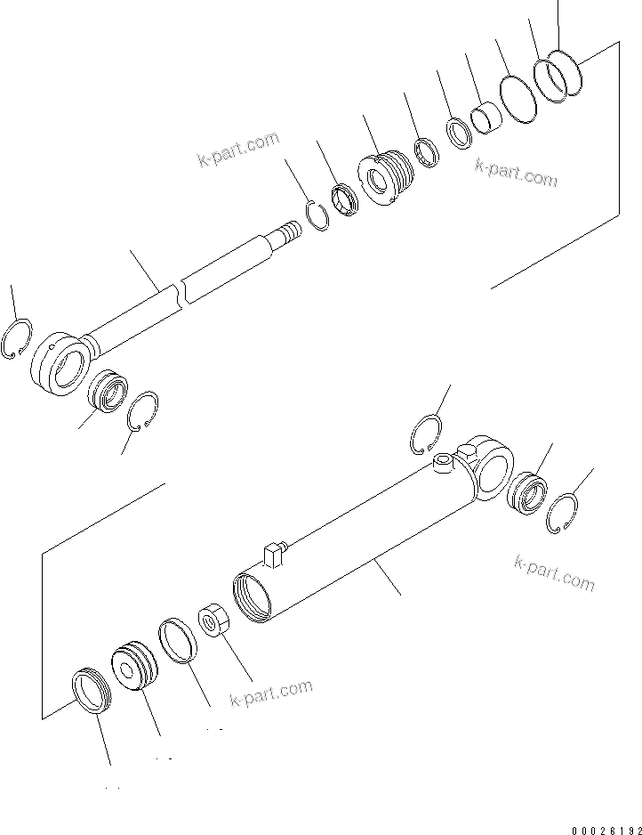 Komatsu parts book diagram for PC400LC-6Z S/N 30001-UP (Pipe Looper Spec.): PIPE LOOPER CYLINDER (DRIVE)(#32933-)