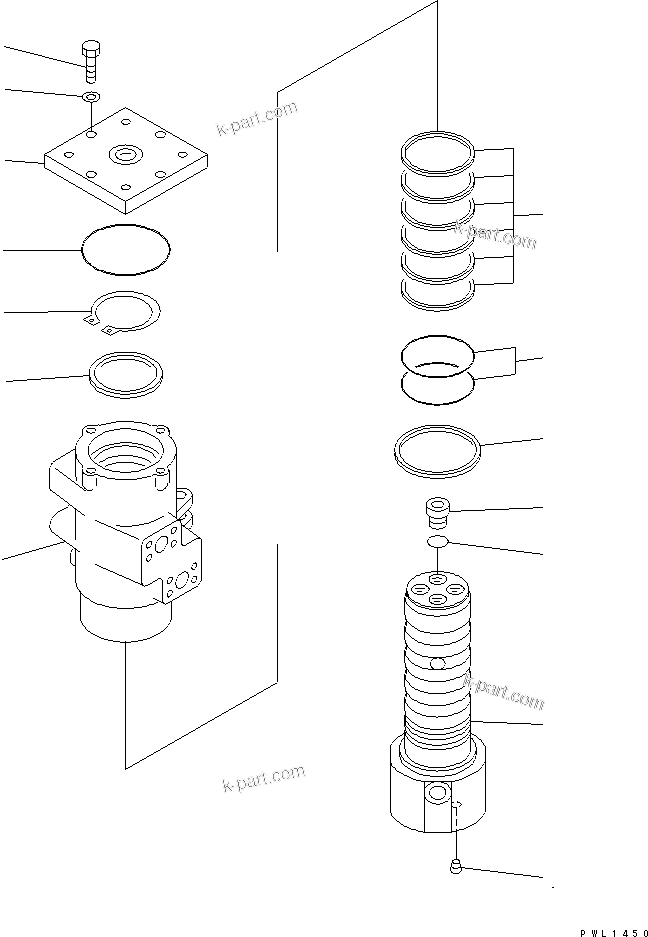 Komatsu parts book diagram for PC400LC-6Z S/N 30001-UP (Pipe Looper Spec.): SWIVEL JOINT(#32250-)