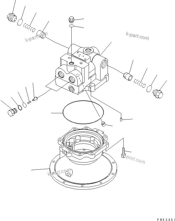 Komatsu parts book diagram for PC400LC-6Z S/N 30001-UP (Pipe Looper Spec.): CUTTER MOTOR (1/3)(#32933-)