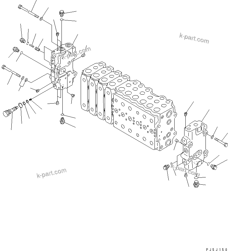 Komatsu parts book diagram for PC400LC-6Z S/N 30001-UP (Pipe Looper Spec.): MAIN VALVE (4-ACTUATOR) (4/17) (FOR PIPE LOOPER)(#32933-)