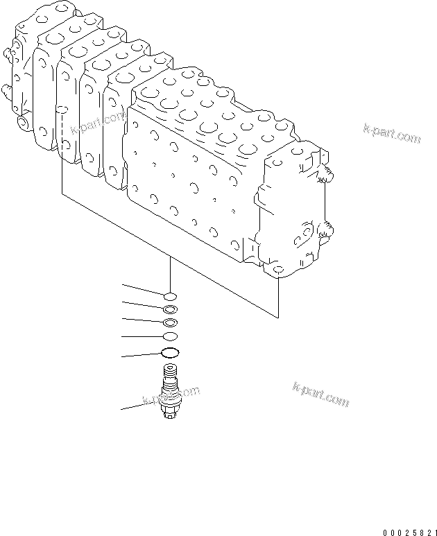 Komatsu parts book diagram for PC400LC-6Z S/N 30001-UP (Pipe Looper Spec.): MAIN VALVE (4-ACTUATOR) (5/17) (FOR PIPE LOOPER)(#32933-)