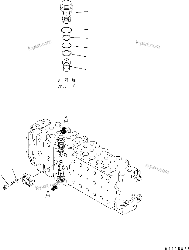 Komatsu parts book diagram for PC400LC-6Z S/N 30001-UP (Pipe Looper Spec.): MAIN VALVE (4-ACTUATOR) (14/17) (FOR PIPE LOOPER)(#32933-)