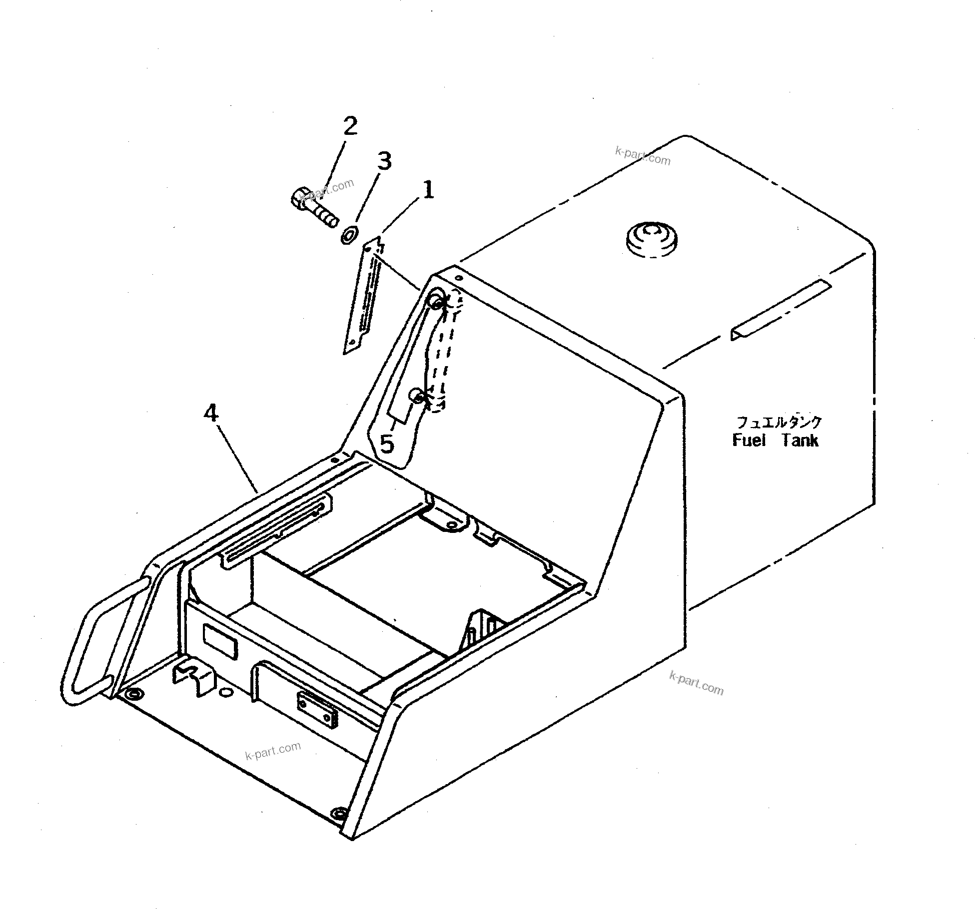 Komatsu parts book diagram for PC400LC-5 S/N 20001-UP (Overseas Version): FUEL GAUGE COVER(#20001-20376)