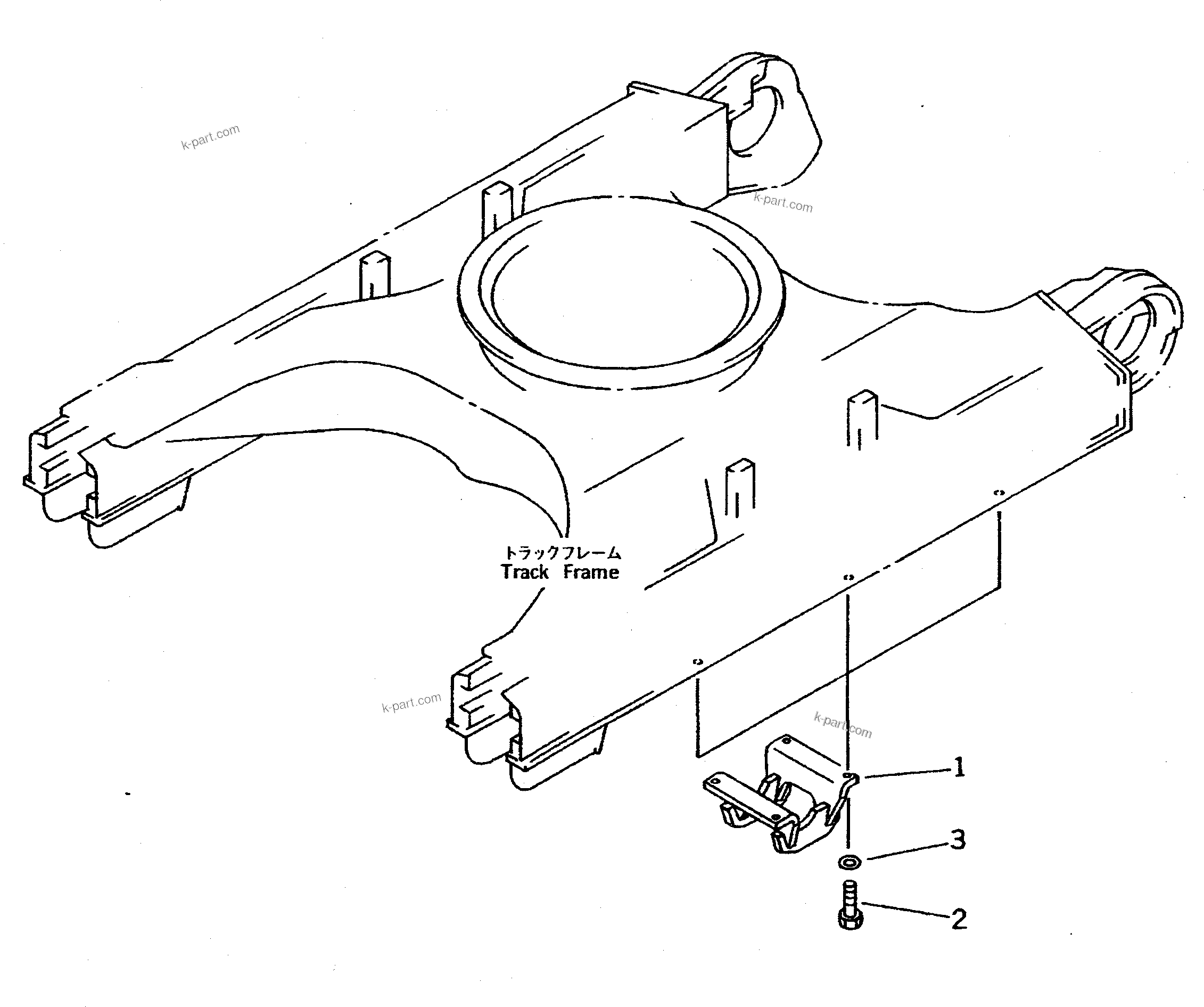 Komatsu parts book diagram for PC400LC-5 S/N 20001-UP (Overseas Version): CENTER GUARD