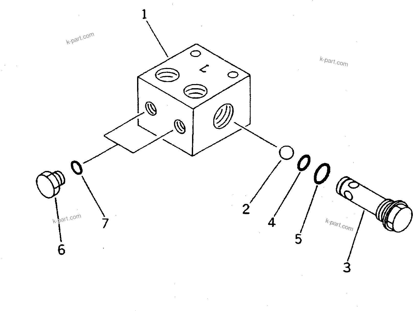 Komatsu parts book diagram for PC400LC-5 S/N 20001-UP (Overseas Version): SHUTTLE VALVE (FOR ARM AND SWING)