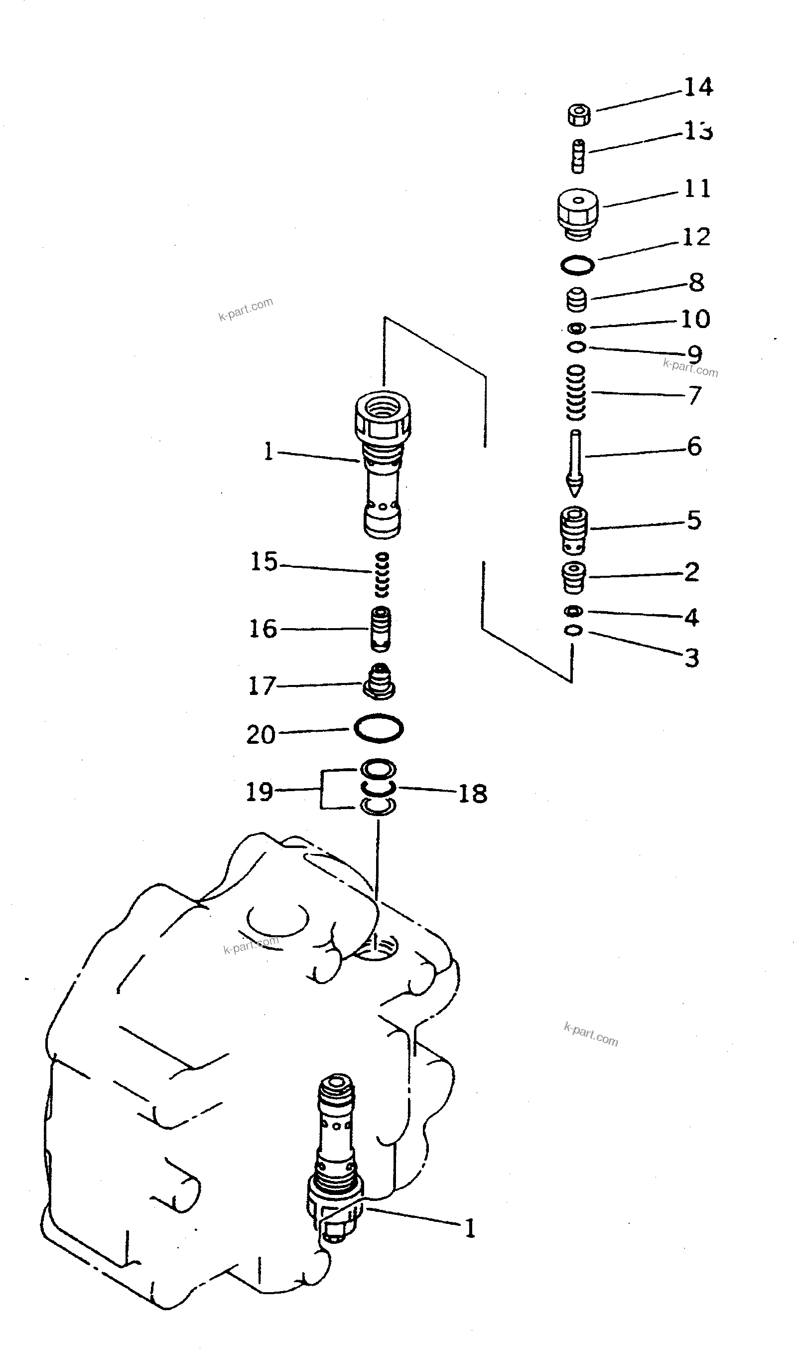 Komatsu parts book diagram for PC400LC-5 S/N 20001-UP (Overseas Version): TRAVEL MOTOR (3/3)