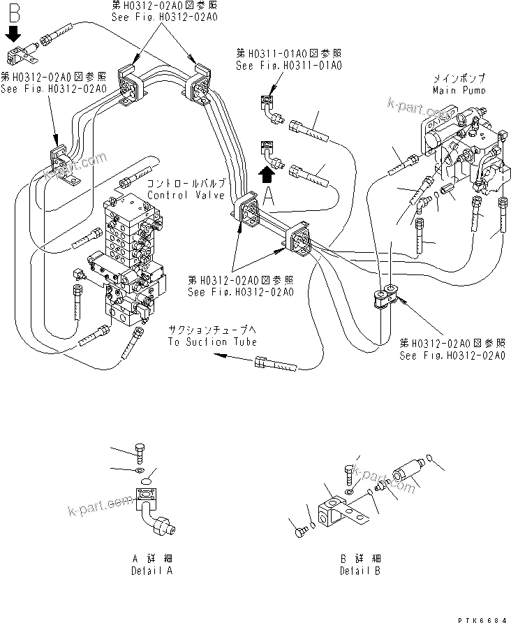 Komatsu parts book diagram for PC40MR-1 S/N 1001-UP: DELIVERY LINE (DELIVERY)(#1001-5500)