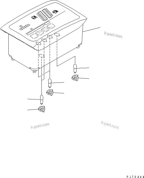 Komatsu parts book diagram for PC40MR-1 S/N 1001-UP: MONITOR PANEL (INNER PARTS)