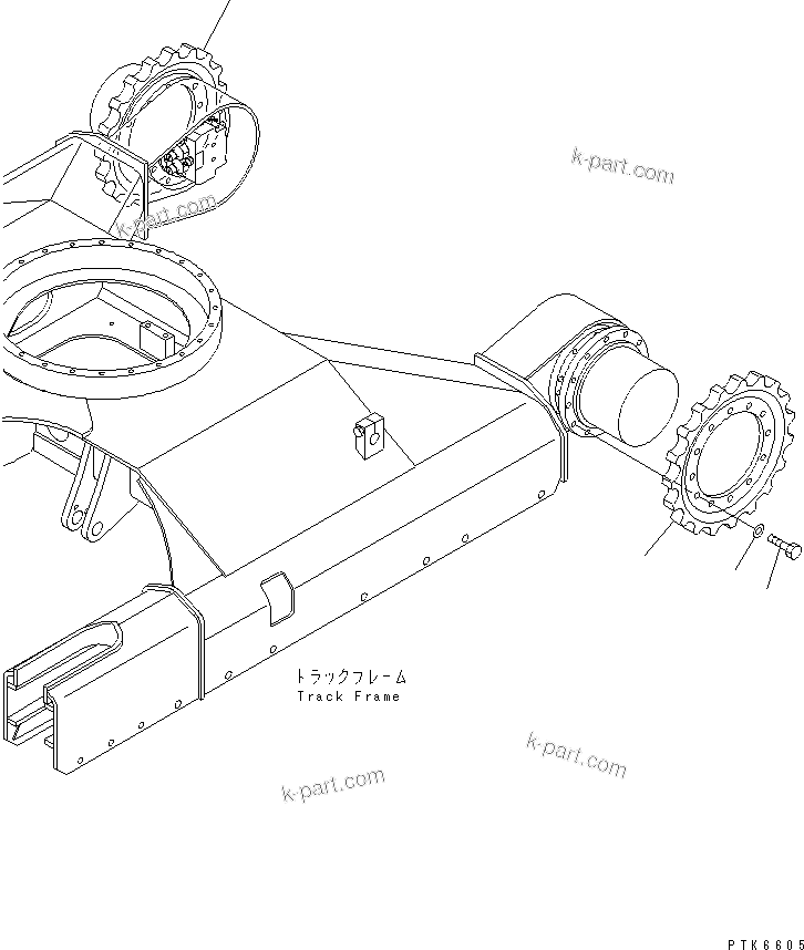 Komatsu parts book diagram for PC40MR-1 S/N 1001-UP: SPROCKET