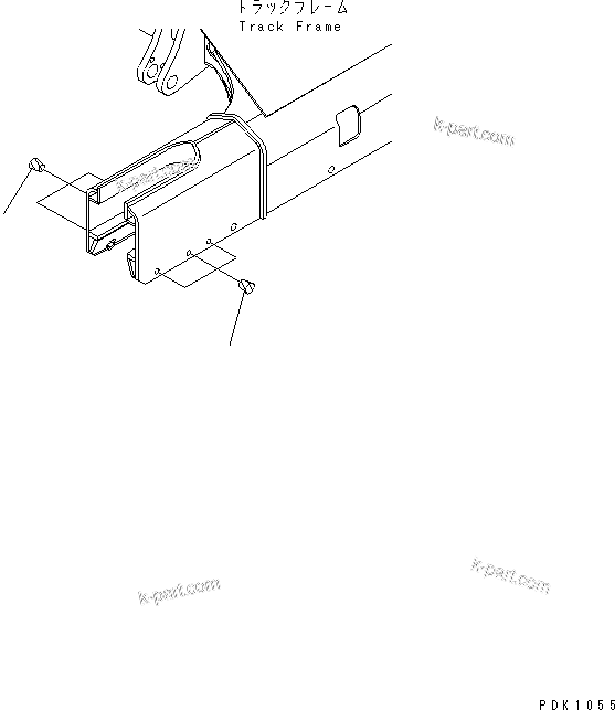 Komatsu parts book diagram for PC40MR-1 S/N 1001-UP: TRACK GUARD (FOR RUBBER SHOE)