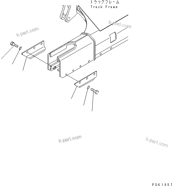 Komatsu parts book diagram for PC40MR-1 S/N 1001-UP: TRACK GUARD (FOR STEEL SHOE)(#1001-1463)