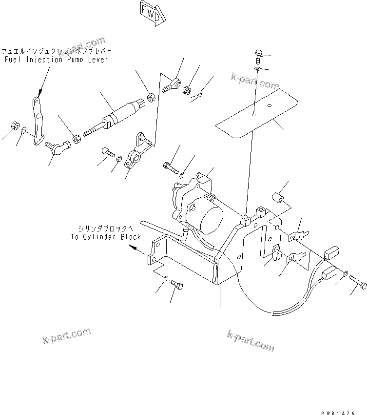 Komatsu parts book diagram for PC450LC-6 S/N 10001-UP: FUEL CONTROL (ELECTRIC GOVERNOR)
