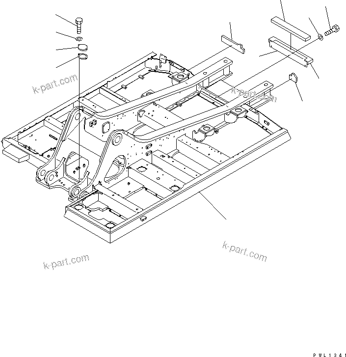 Komatsu parts book diagram for PC450LC-6 S/N 10001-UP: REVOLVING FRAME (FOR ADDITIONAL PIPING)(#12144-)