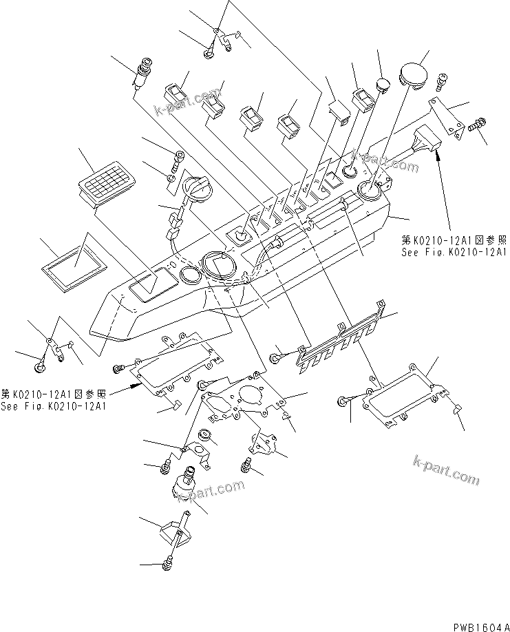 Komatsu parts book diagram for PC450LC-6 S/N 10001-UP: OPERATOR'S CAB (PANEL COVER) (ELECTRIC GOVERNOR) (FOR POWER PULL UP WINDOW)