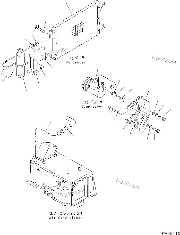 Komatsu parts book diagram for PC450LC-6 S/N 10001-UP: AIR CONDITIONER (UNIT)(#10209-11999)