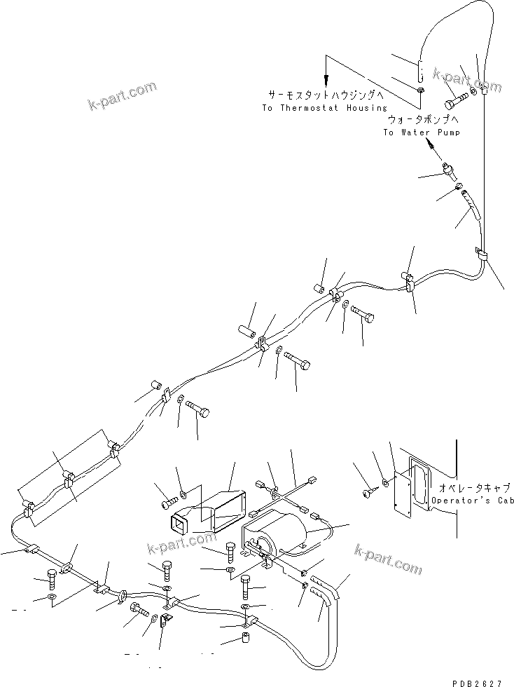 Komatsu parts book diagram for PC450LC-6 S/N 10001-UP: CAR HEATER (2000 KCAL)(#10001-10138)