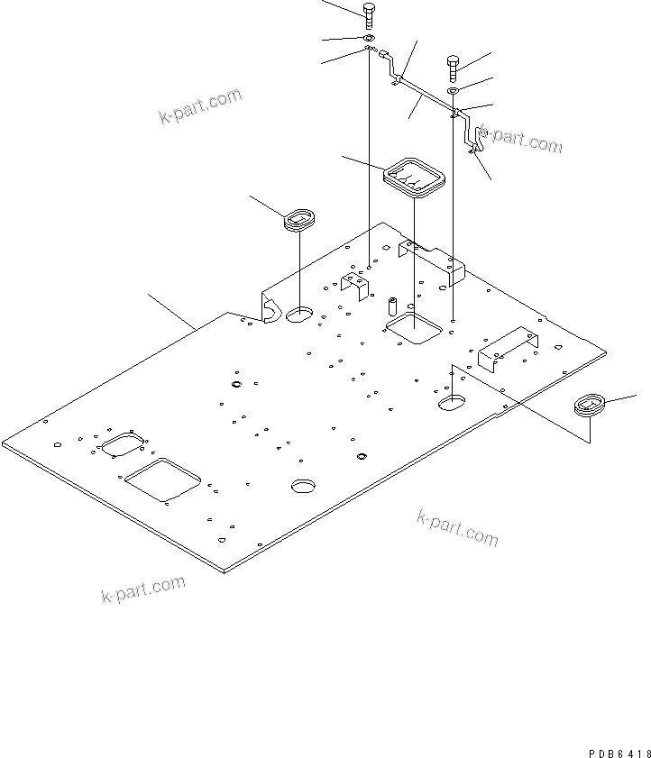 Komatsu parts book diagram for PC450LC-6 S/N 10001-UP: FLOOR FRAME(#10209-11999)