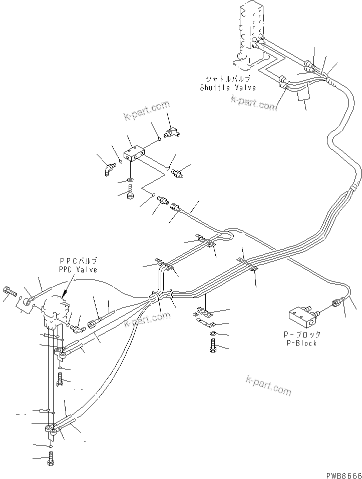 Komatsu parts book diagram for PC450LC-6 S/N 10001-UP: FLOOR FRAME (PPC TRAVEL LINE)(#12001-12103)