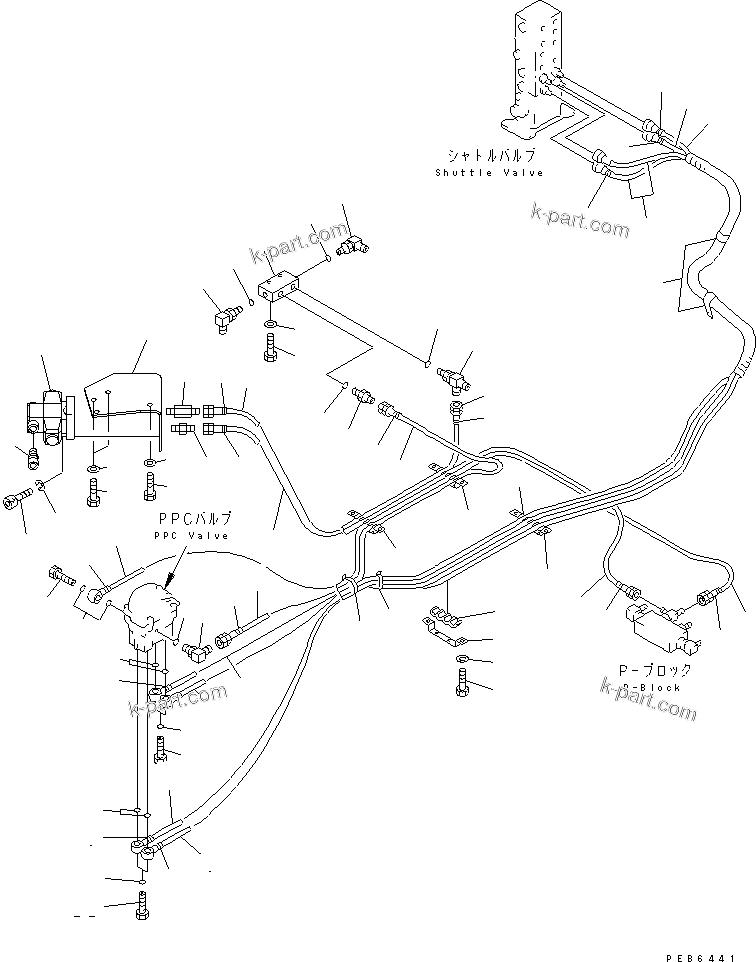 Komatsu parts book diagram for PC450LC-6 S/N 10001-UP: FLOOR FRAME (PPC TRAVEL LINE) (LOADER)(#10209-11999)