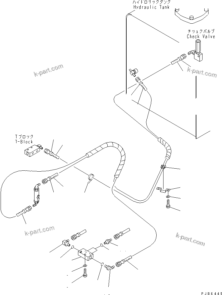 Komatsu parts book diagram for PC450LC-6 S/N 10001-UP: FLOOR FRAME (PPC WORK LINE) (HOSE AND BLOCK)(#10209-11999)