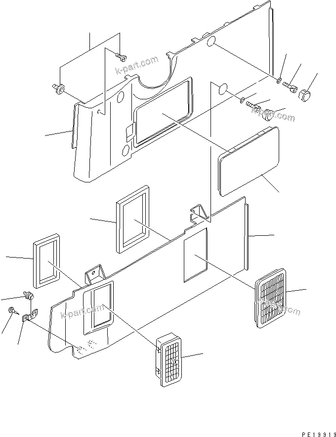 Komatsu parts book diagram for PC450LC-6 S/N 10001-UP: GARNISH COVER(#10001-11999)