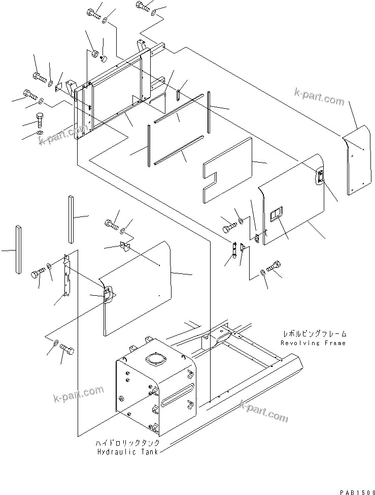 Komatsu parts book diagram for PC450LC-6 S/N 10001-UP: LEFT SIDE DOOR (MACHINE CAB)(#10001-11999)