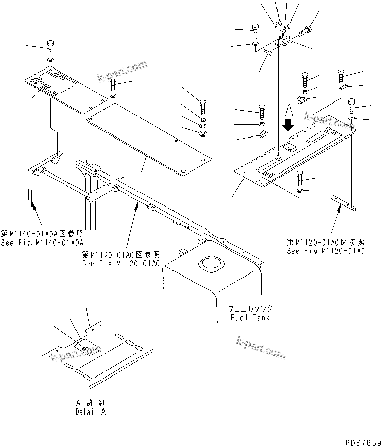 Komatsu parts book diagram for PC450LC-6 S/N 10001-UP: COVER (UPPER) (MACHINE CAB)(#12001-12143)