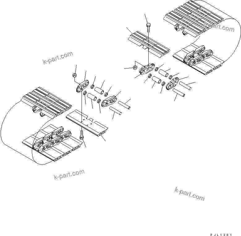 Komatsu parts book diagram for PC450LC-6 S/N 10001-UP: TRACK SHOE (FLAT TYPE) (700MM WIDE)(#12057-)