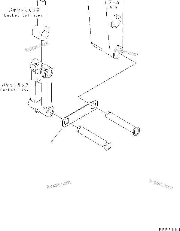 Komatsu parts book diagram for PC450LC-6 S/N 10001-UP: BUCKET LESS(#12130-)