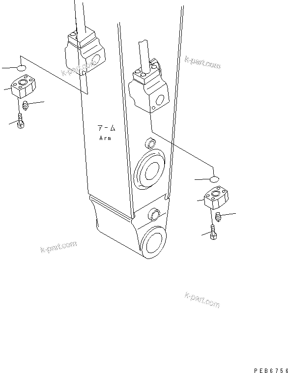 Komatsu parts book diagram for PC450LC-6 S/N 10001-UP: BREAKER ADAPTER (FOR FURUKAWA)