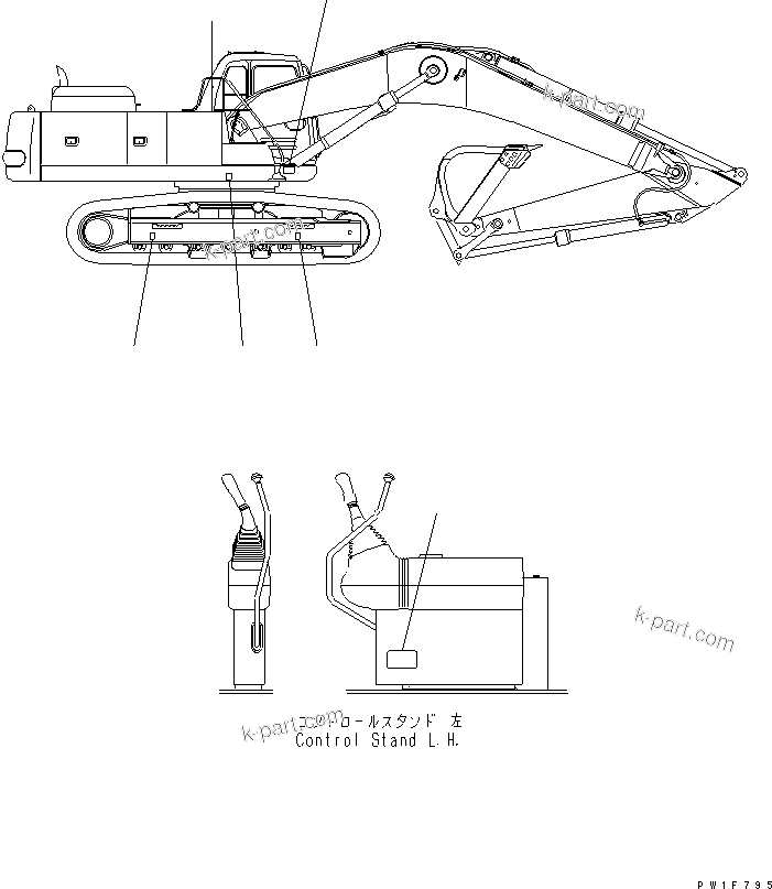 Komatsu parts book diagram for PC450LC-6 S/N 10001-UP: PLATE (JAPANESE)(#12748-)