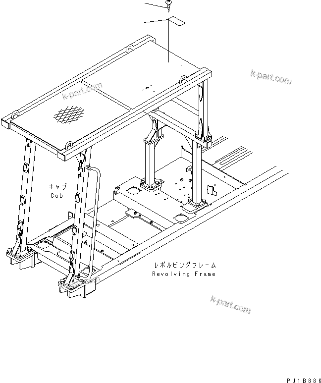 Komatsu parts book diagram for PC450LC-6 S/N 10001-UP: PLATE (FOR F.O.G.)(#12542-)