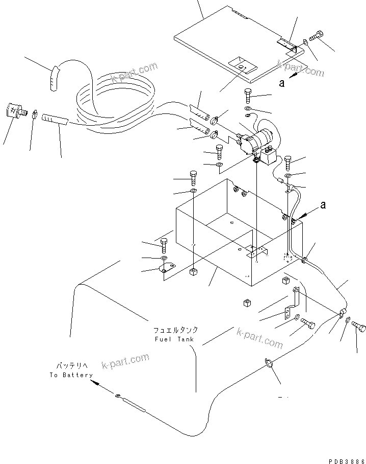 Komatsu parts book diagram for PC450LC-6 S/N 10001-UP: FUEL SELF CHARGE PUMP