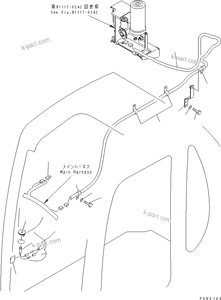 Komatsu parts book diagram for PC450LC-6 S/N 10001-UP: AUTO GREASING SYSTEM PARTS (HARNESS AND ALARM LAMP)(#10001-11999)