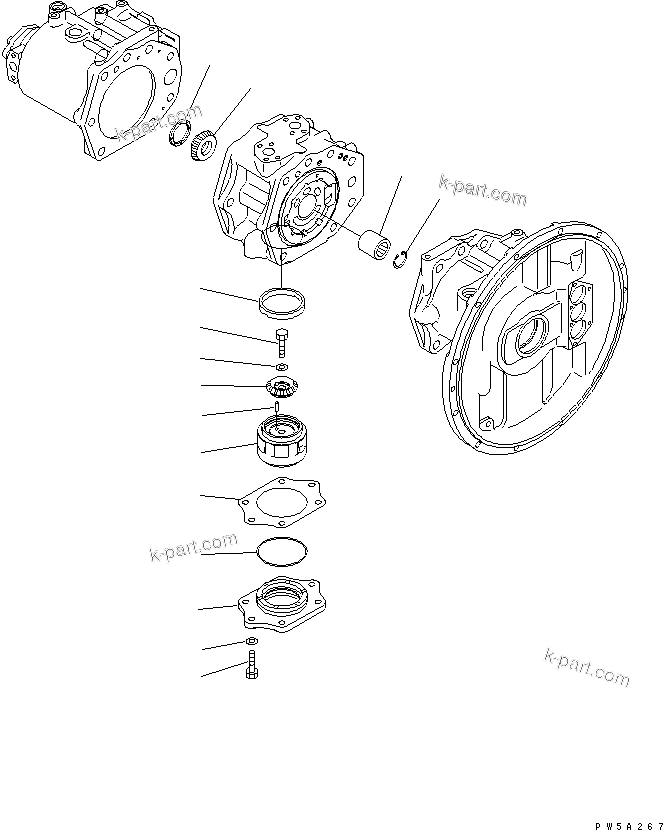 Komatsu parts book diagram for PC450LC-6 S/N 10001-UP: MAIN PUMP (8/13)