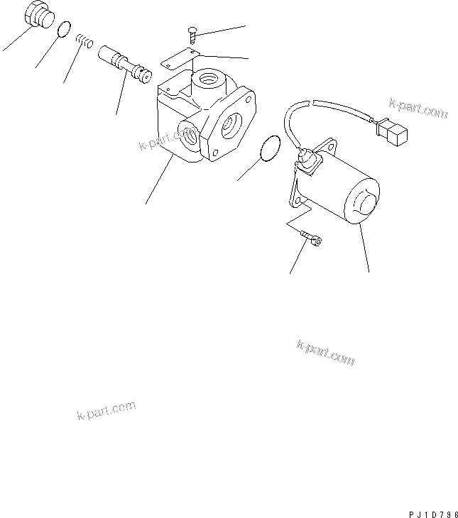 Komatsu parts book diagram for PC450LC-6 S/N 10001-UP: SOLENOID VALVE (INNER PARTS)(#12144-)