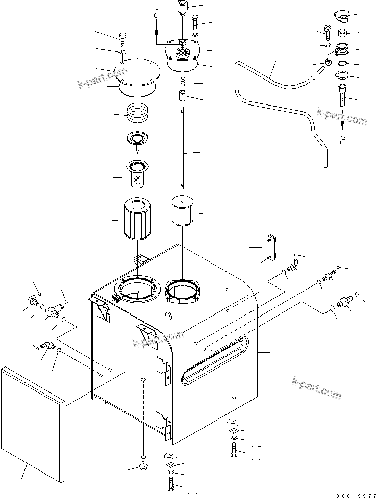 Komatsu parts book diagram for PC450LC-7K S/N K40001-UP: HYDRAULIC TANK