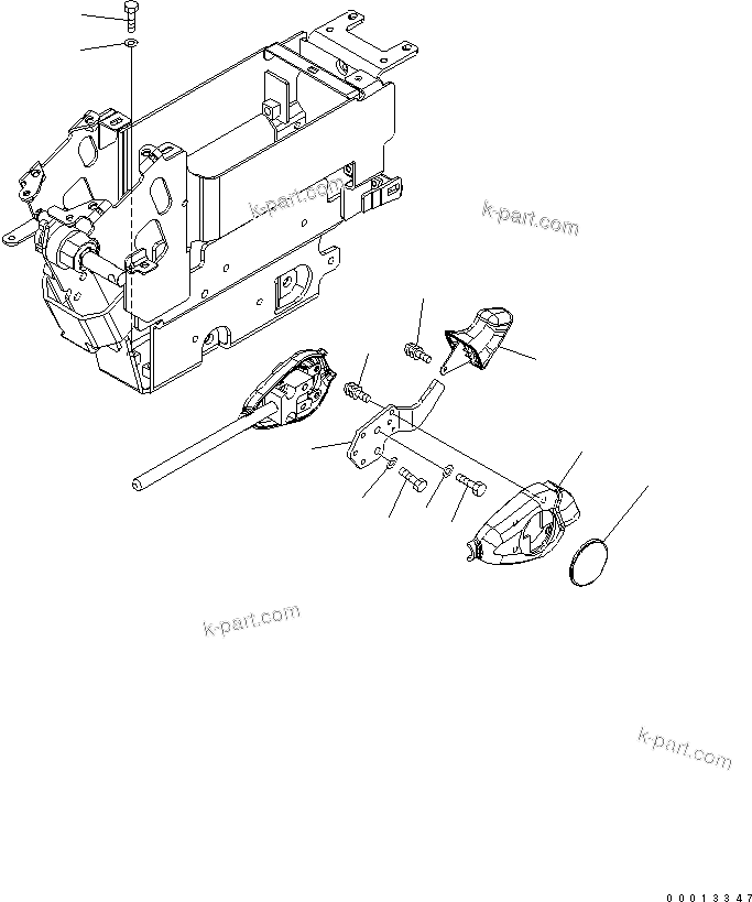 Komatsu parts book diagram for PC450LC-7K S/N K40001-UP: FLOOR FRAME (OPERATOR'S CAB) (LEVER KNOB)