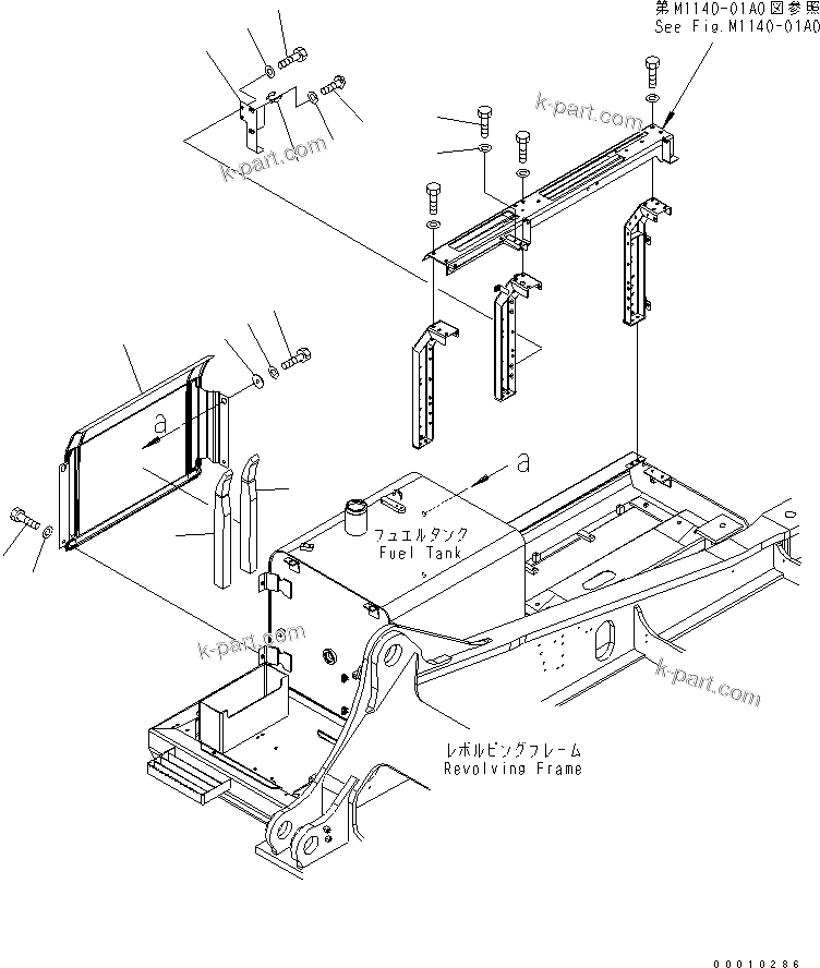 Komatsu parts book diagram for PC450LC-7K S/N K40001-UP: RIGHT SIDE DOOR (MACHINE CAB) (2/2)