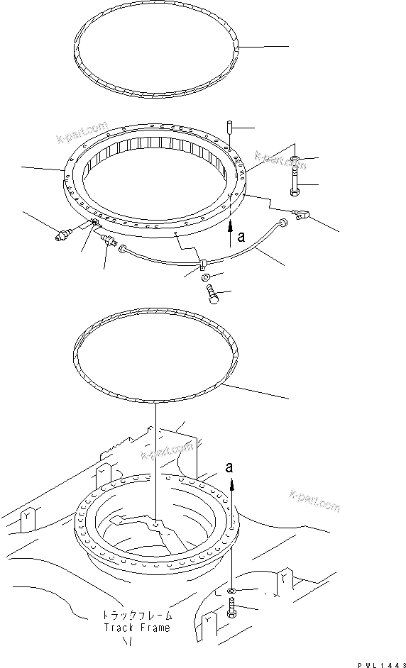Komatsu parts book diagram for PC450LC-7K S/N K40001-UP: SWING CIRCLE