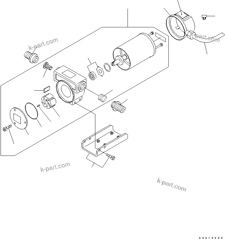Komatsu parts book diagram for PC450LC-7K S/N K40001-UP: FUEL SELF CHARGE PUMP (INNER PARTS)