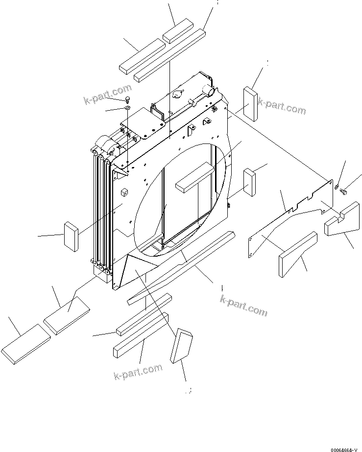 Komatsu parts book diagram for PC450LCHD-8 S/N K50001-UP: COOLING (SHEET) (#K50350-)