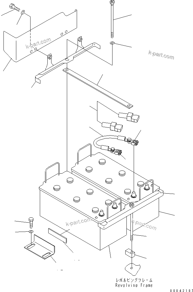 Komatsu parts book diagram for PC450LCHD-8 S/N K50001-UP: BATTERY