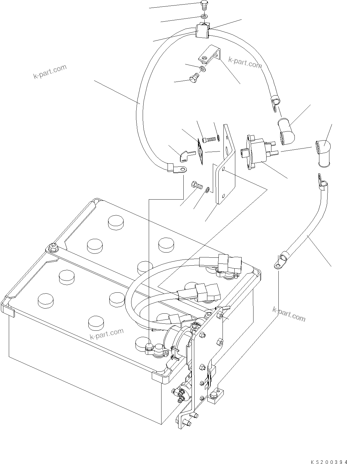 Komatsu parts book diagram for PC450LCHD-8 S/N K50001-UP: BATTERY ISOLATION SWITCH